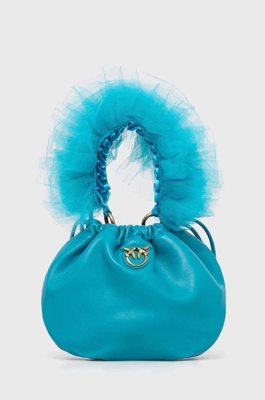 

Кожена чанта Pinko в тюркоазено, Тюркоазен
