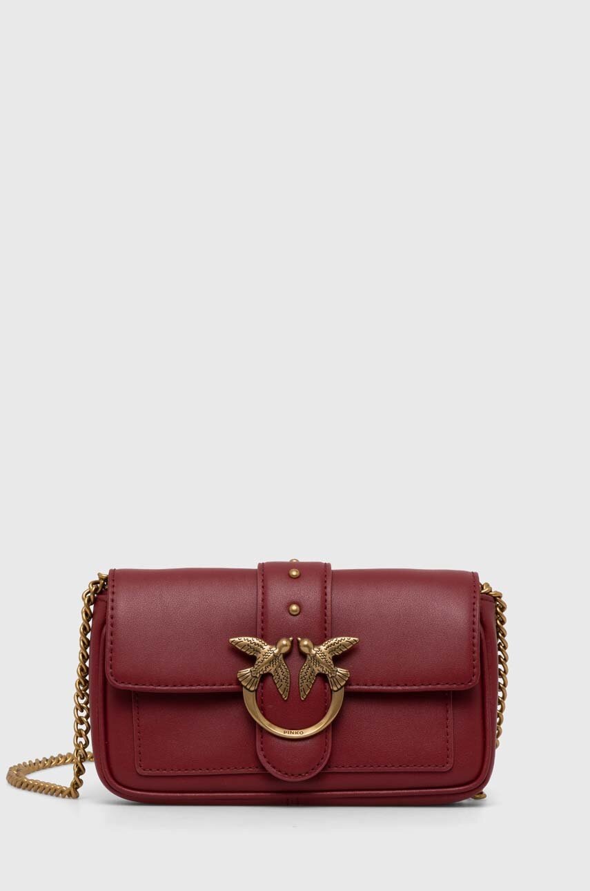 

Кожаная сумочка Pinko цвет красный