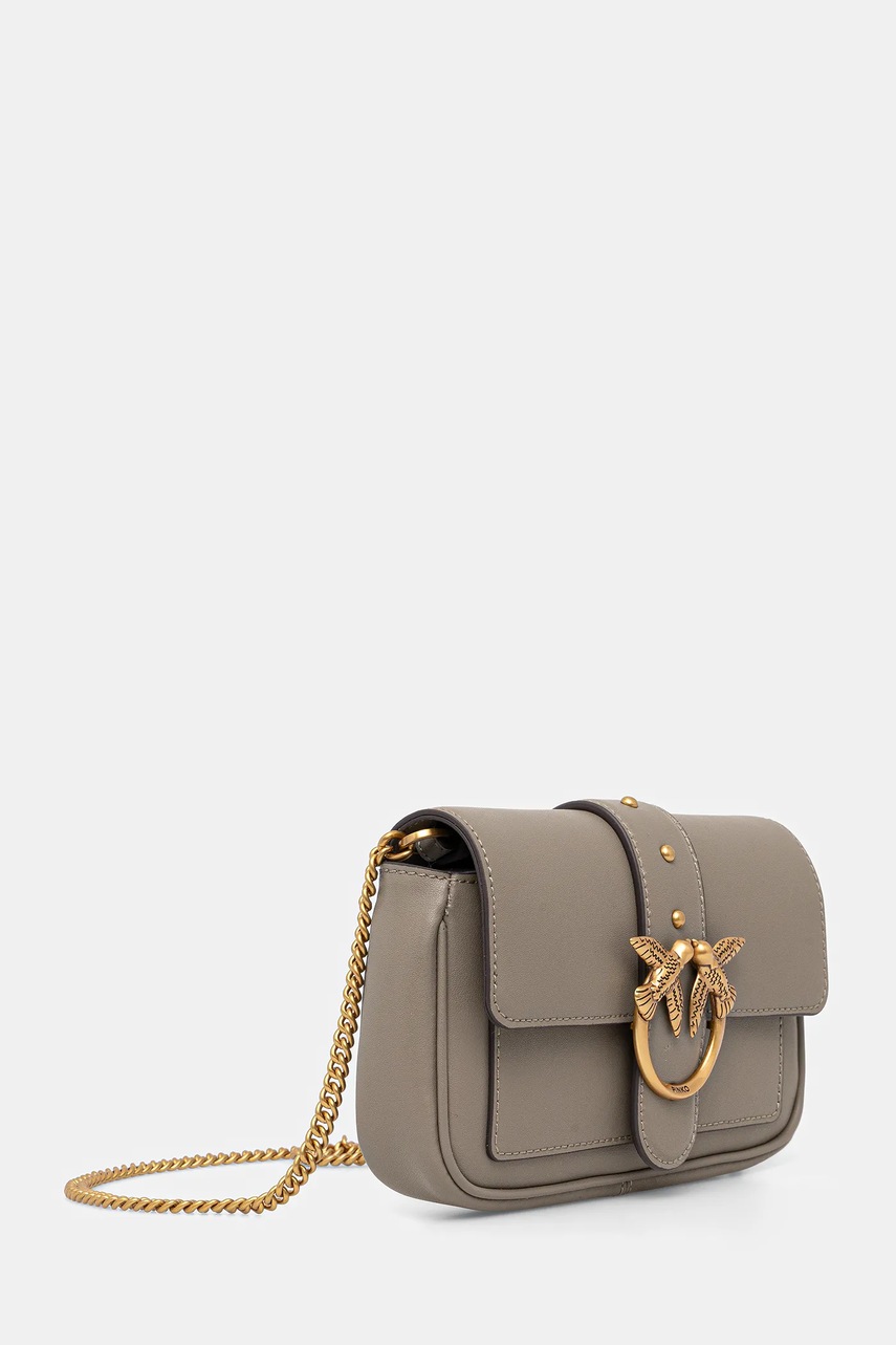 Кожаная сумочка Pinko цвет фиолетовый 100061 A0F1