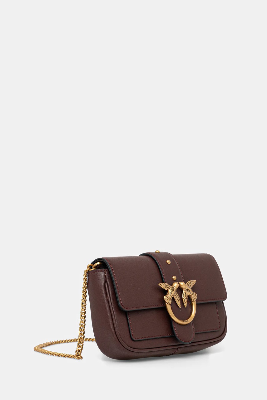 Кожаная сумочка Pinko цвет фиолетовый 100061 A0F1