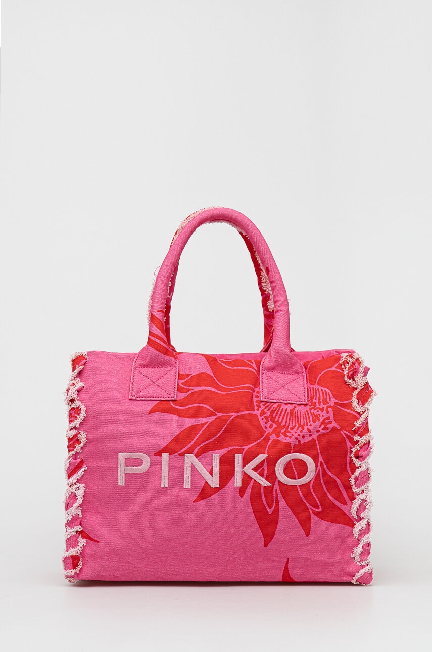 

Пляжная сумка Pinko цвет розовый