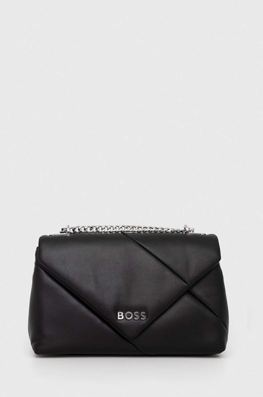 

Кожаная сумочка BOSS цвет чёрный