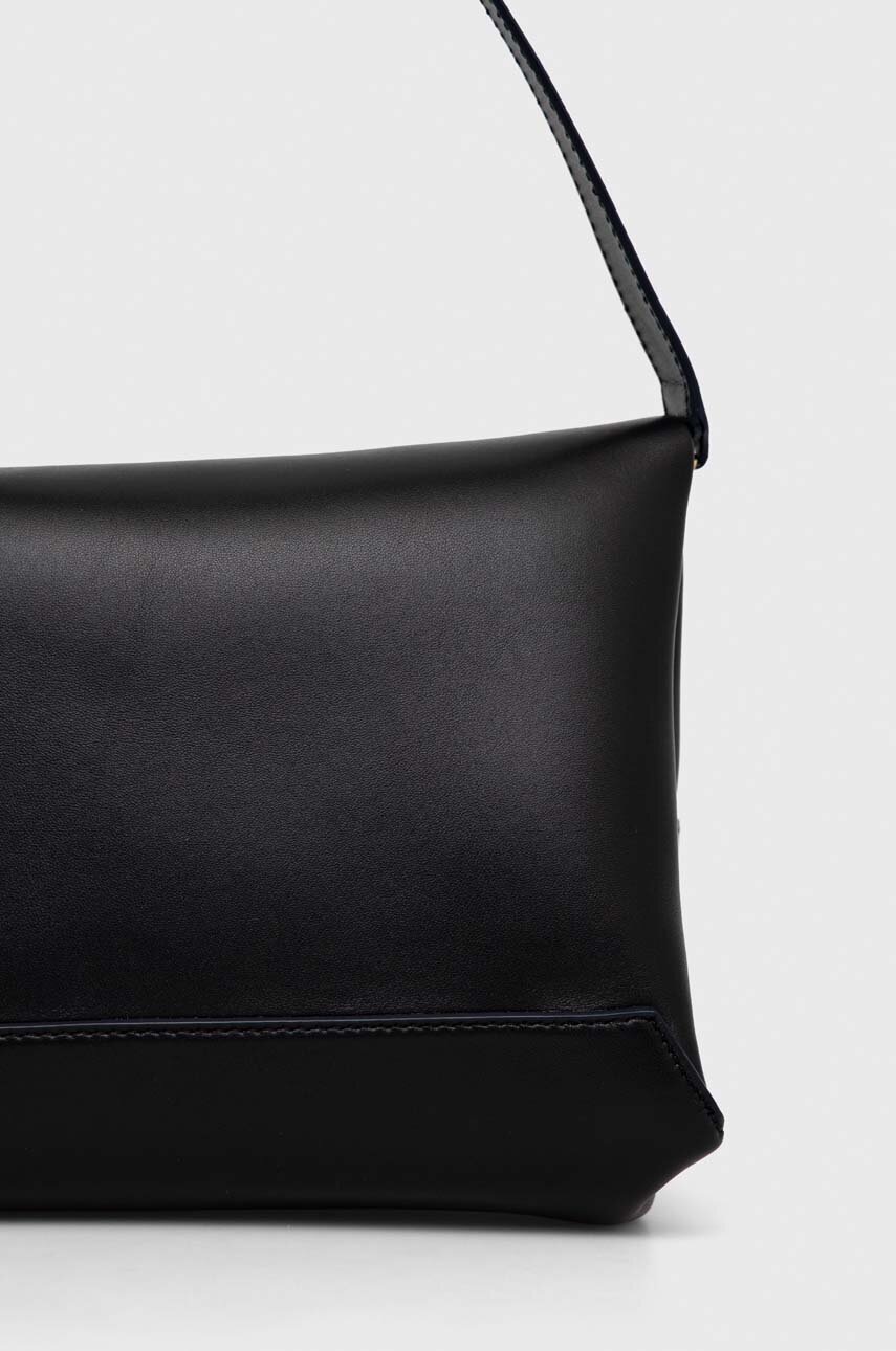 Δερμάτινη τσάντα ώμου Victoria Beckham Chain Pouch χρώμα: μαύρο φωτογραφία