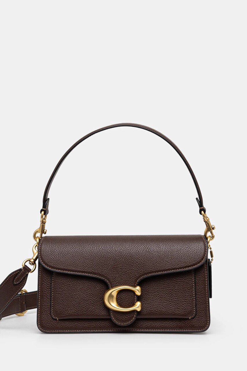 Coach poseta de piele culoarea maro