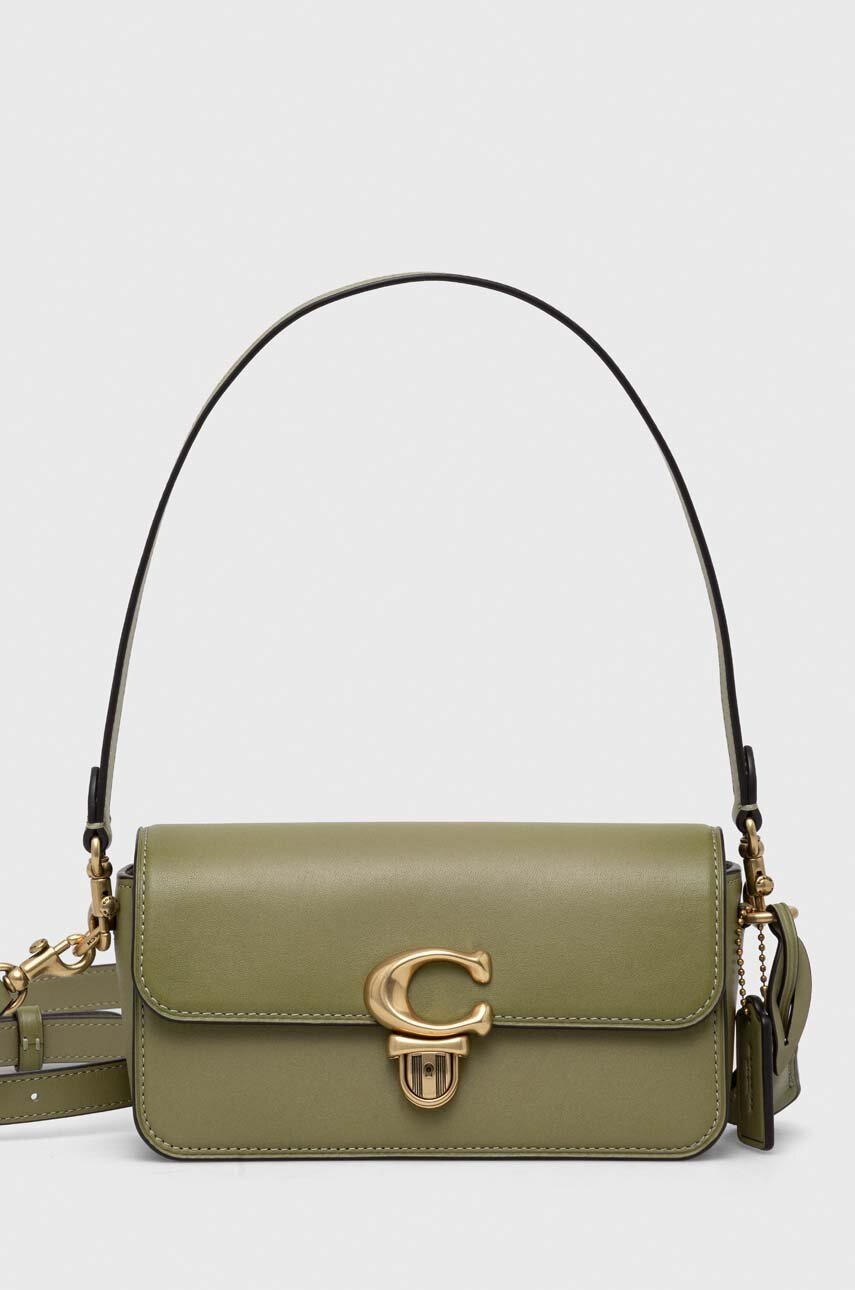 

Шкіряна сумочка Coach колір зелений
