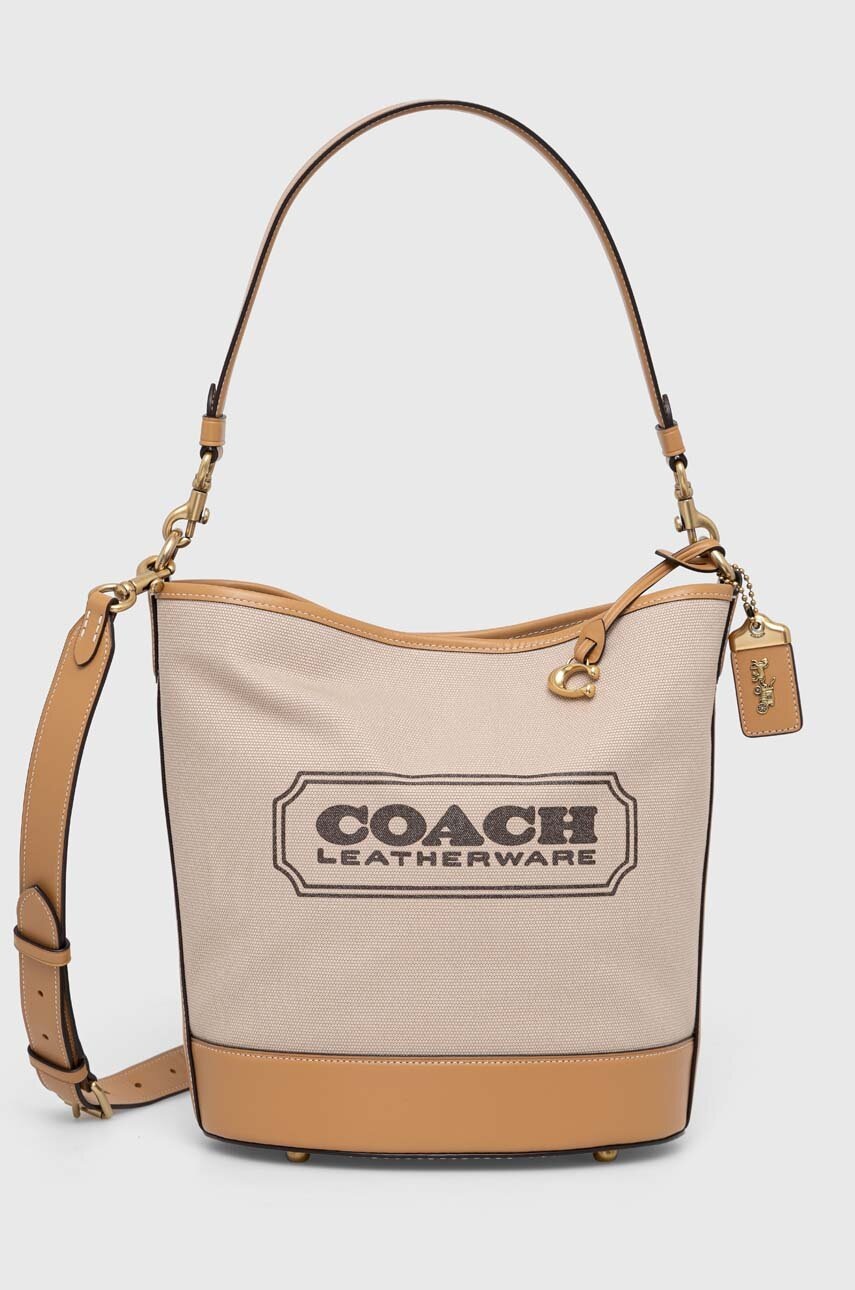 

Сумочка Coach колір бежевий