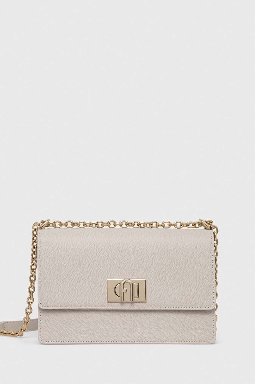 

Кожаная сумочка Furla 1927 цвет серый