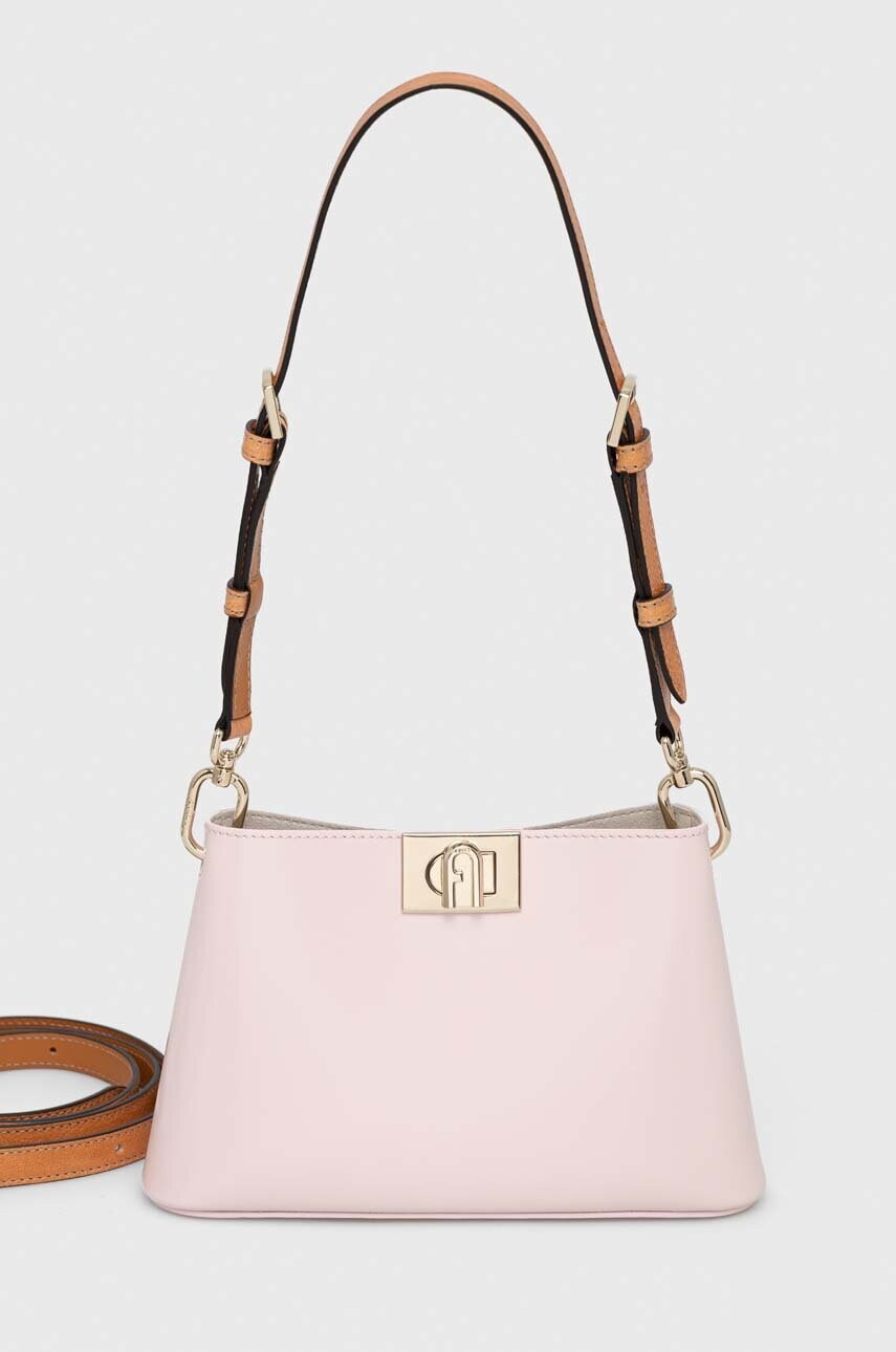 

Кожаная сумочка Furla цвет розовый
