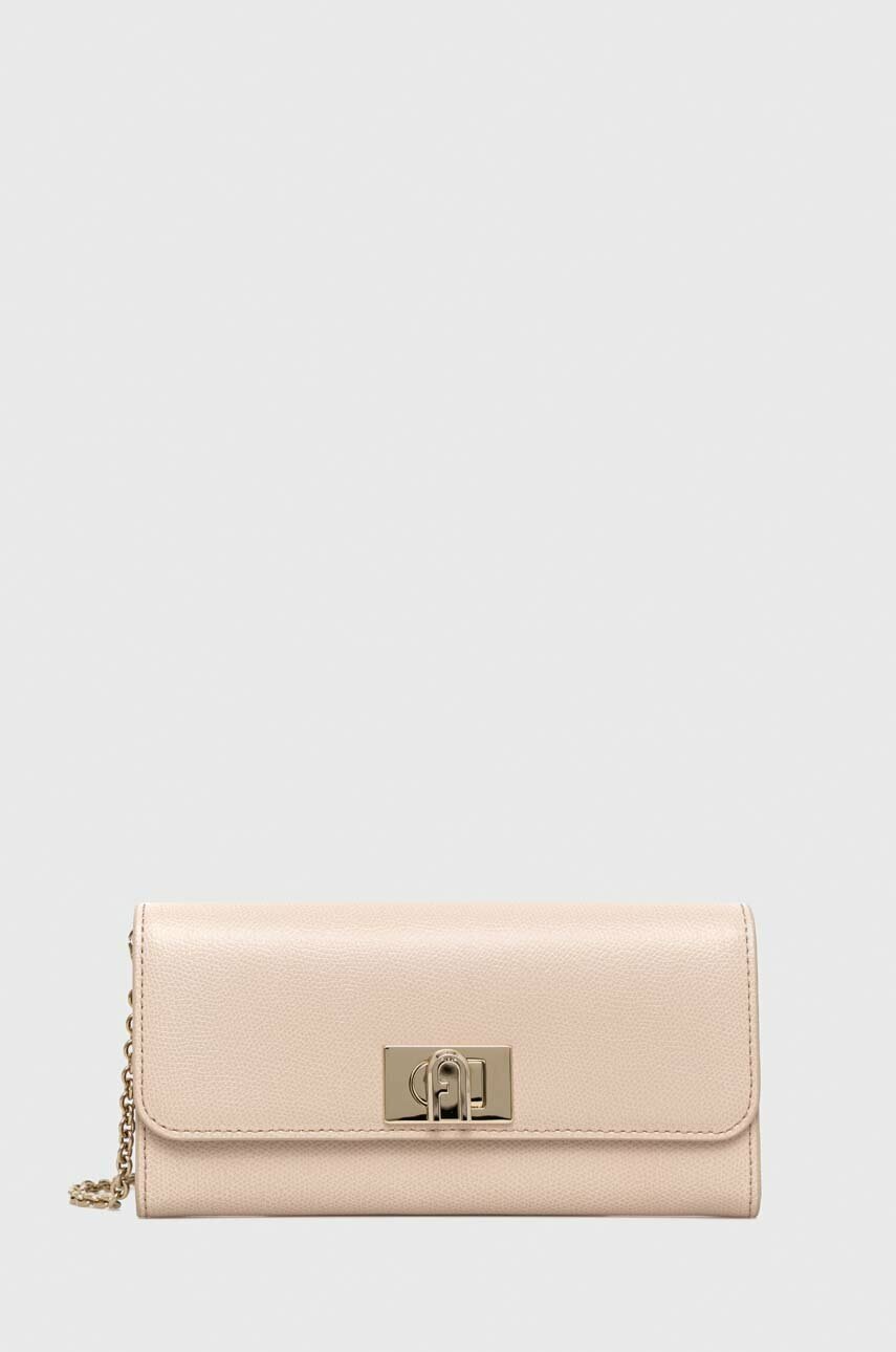 

Кожаная сумка Furla цвет розовый