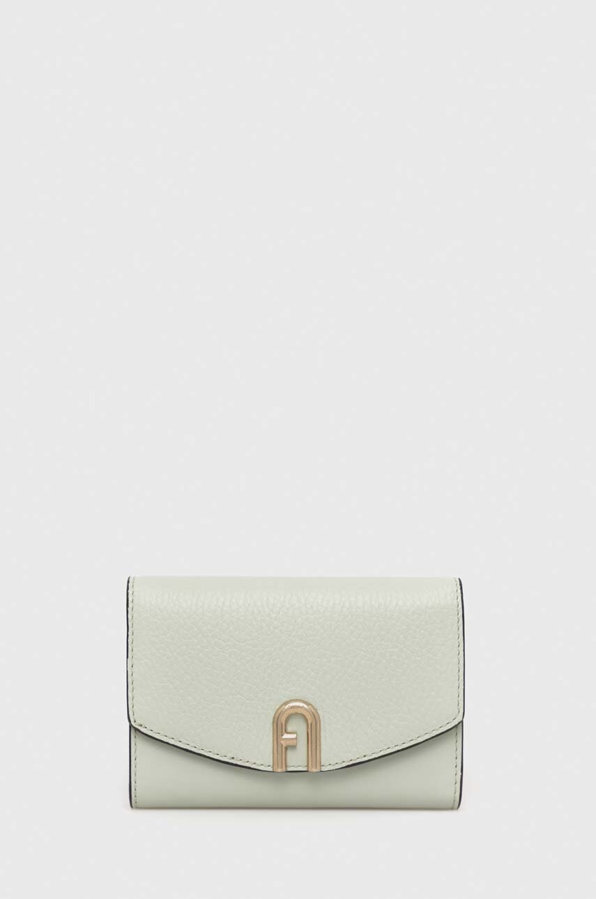 

Шкіряний гаманець Furla Primula жіночий колір зелений