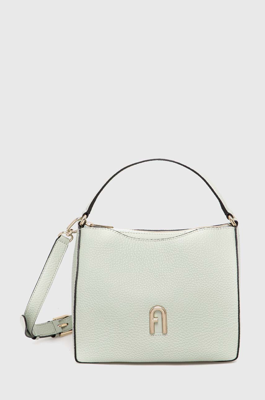 

Кожена чанта Furla Primula в зелено, Зелен
