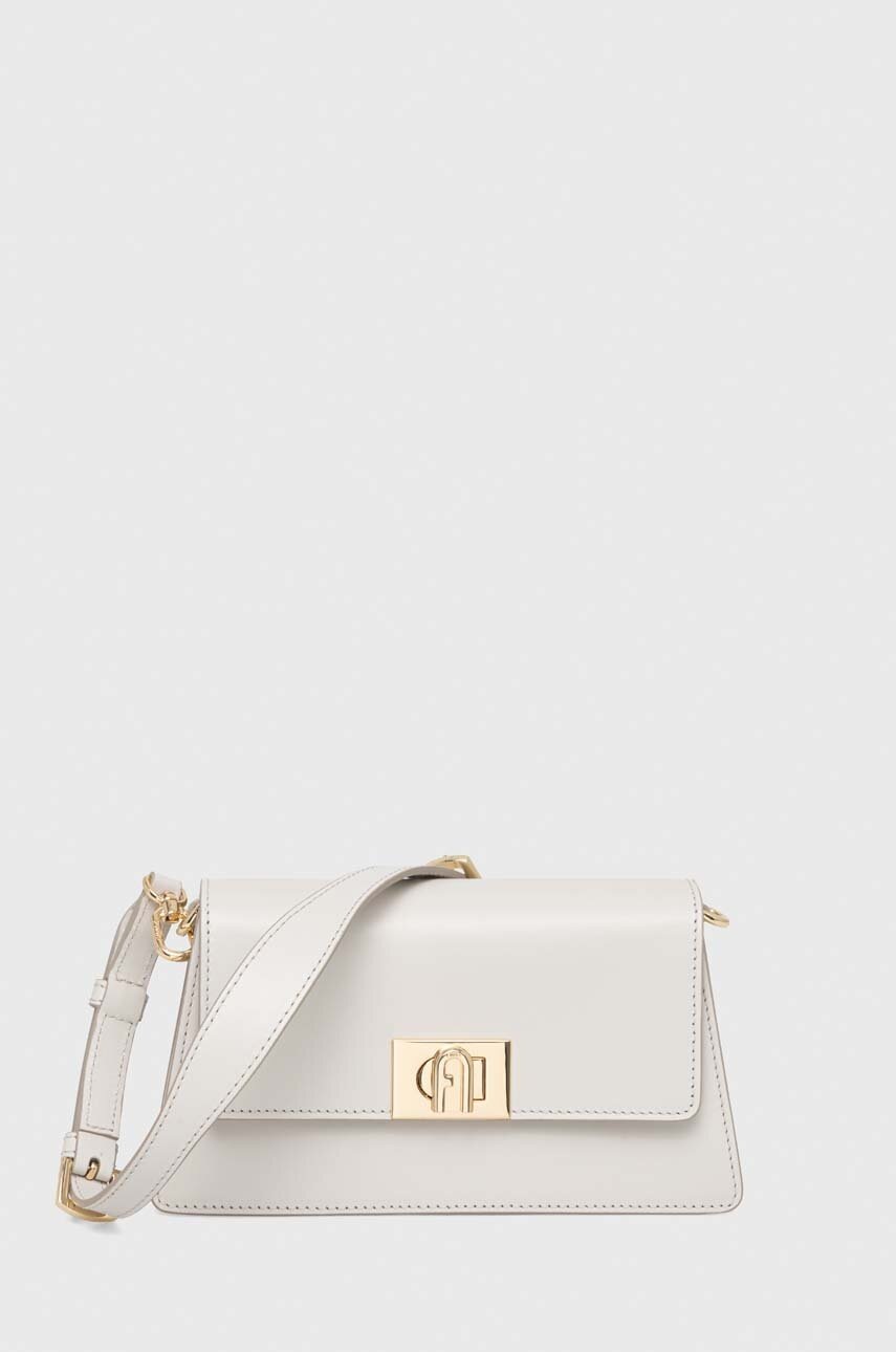 

Кожаная сумочка Furla цвет белый