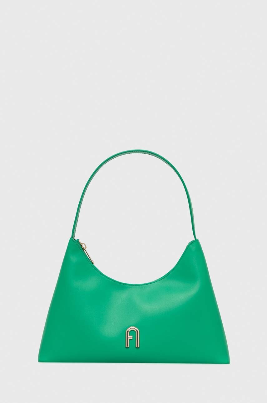 

Кожена чанта Furla Diamante в зелено, Зелен