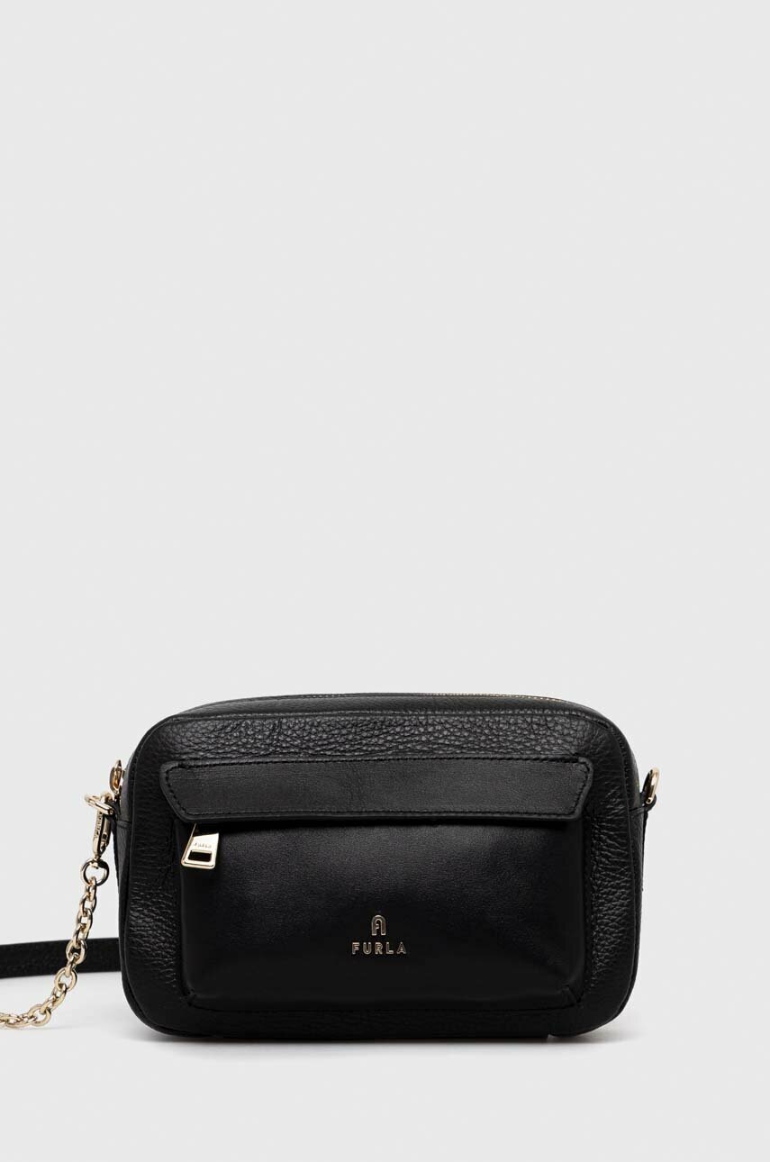 

Кожаная сумочка Furla цвет чёрный