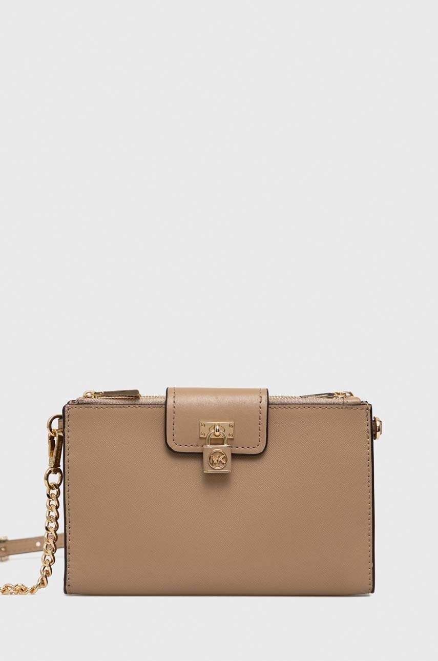 

Кожаная сумочка MICHAEL Michael Kors цвет бежевый