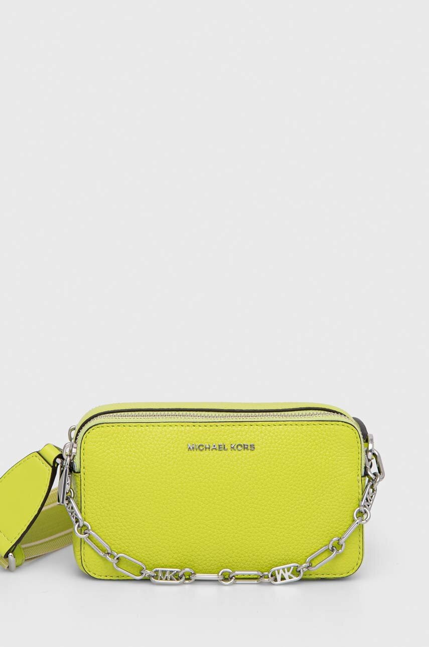 MICHAEL Michael Kors poseta de piele culoarea verde