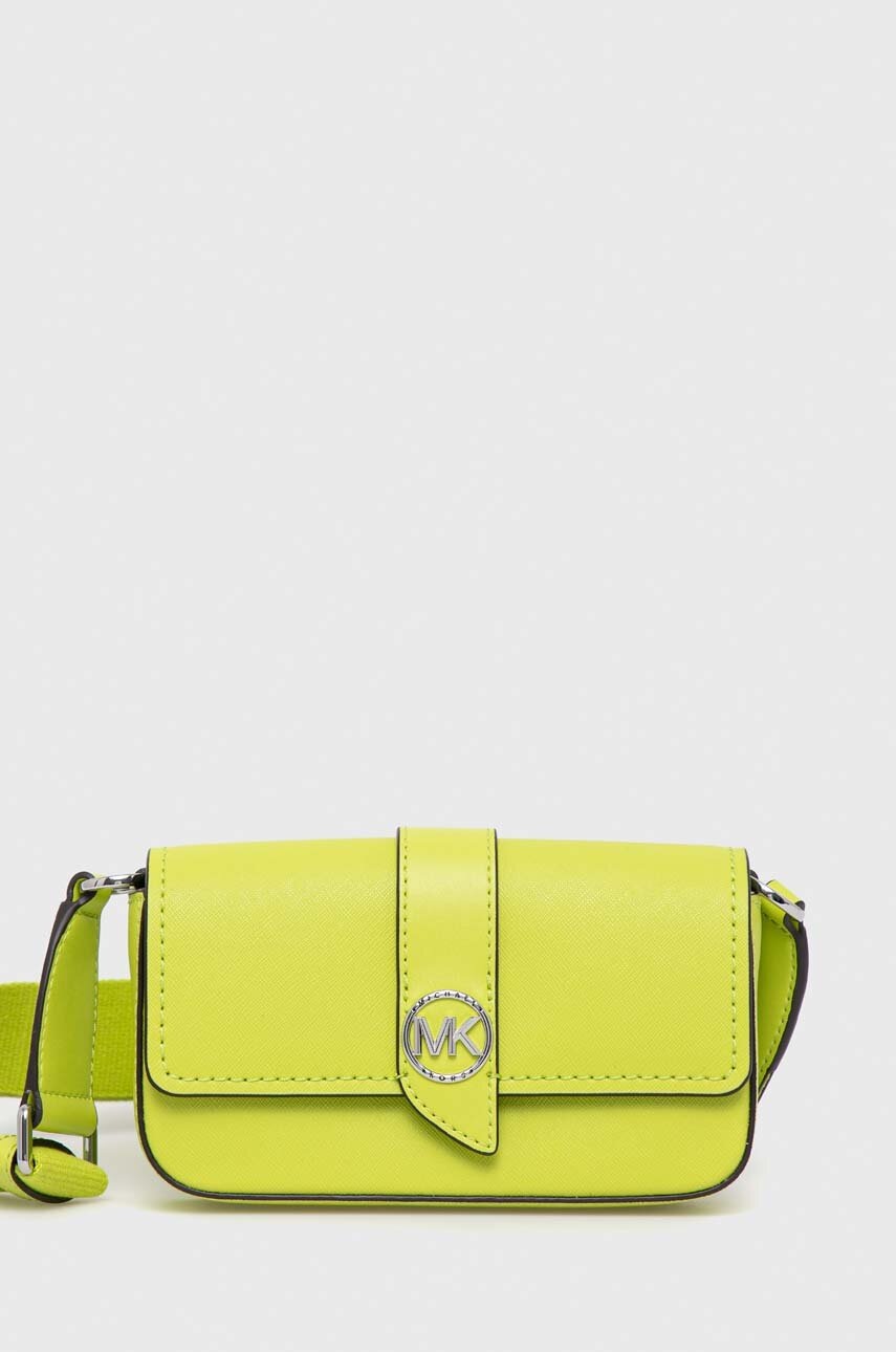 MICHAEL Michael Kors poseta de piele culoarea verde