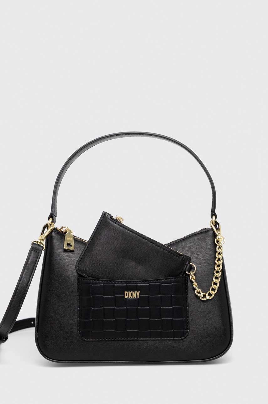 

Кожаная сумочка Dkny цвет чёрный