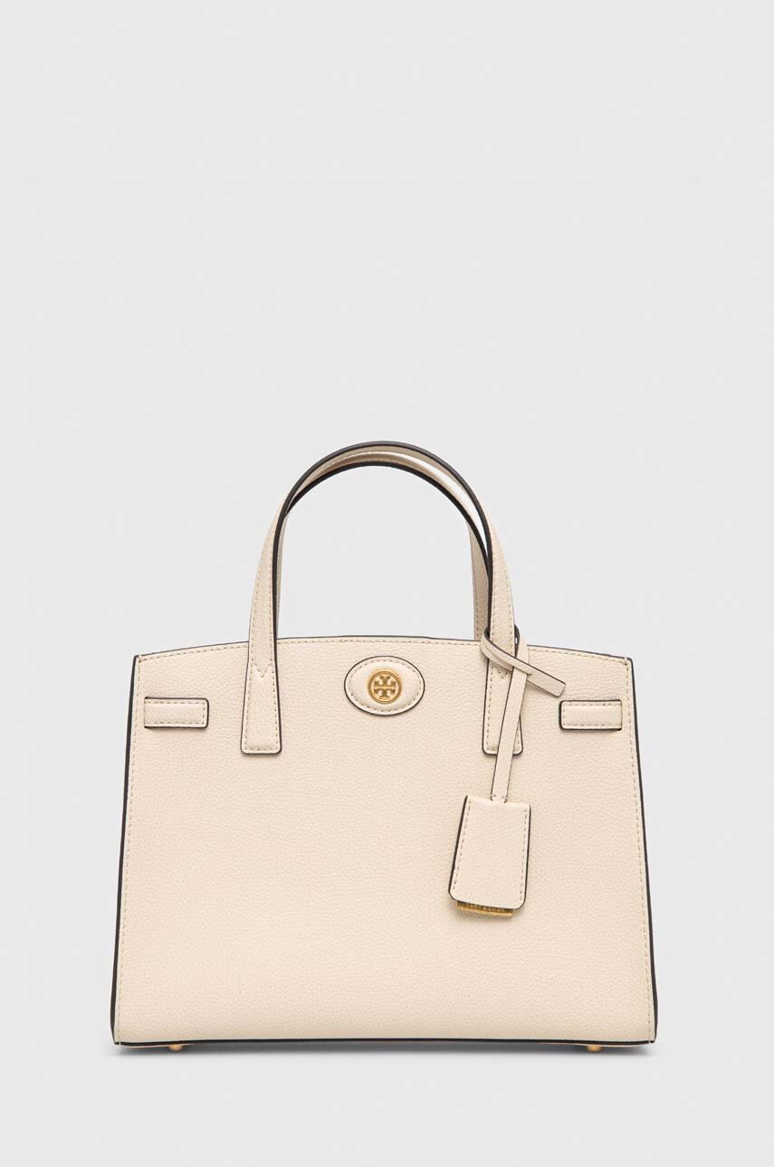 

Кожаная сумочка Tory Burch цвет бежевый