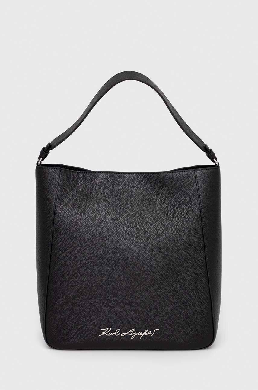 

Шкіряна сумочка Karl Lagerfeld колір чорний