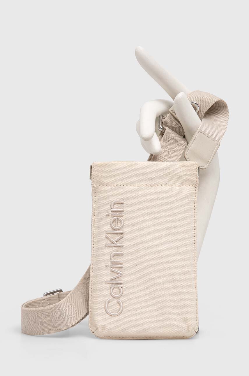 

Кейс за телефон Calvin Klein в бежово, Бежов