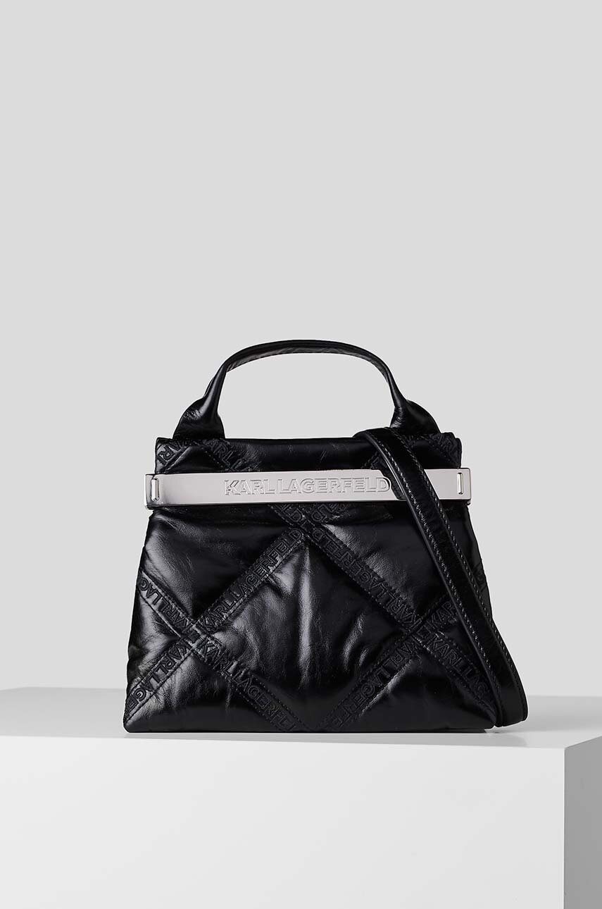 

Шкіряна сумочка Karl Lagerfeld колір чорний