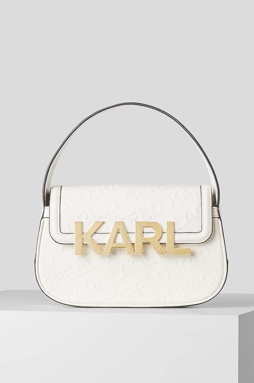

Кожаная сумочка Karl Lagerfeld цвет белый