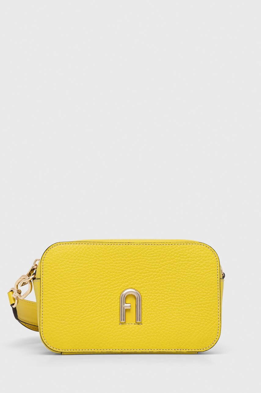

Шкіряна сумочка Furla Primula колір жовтий