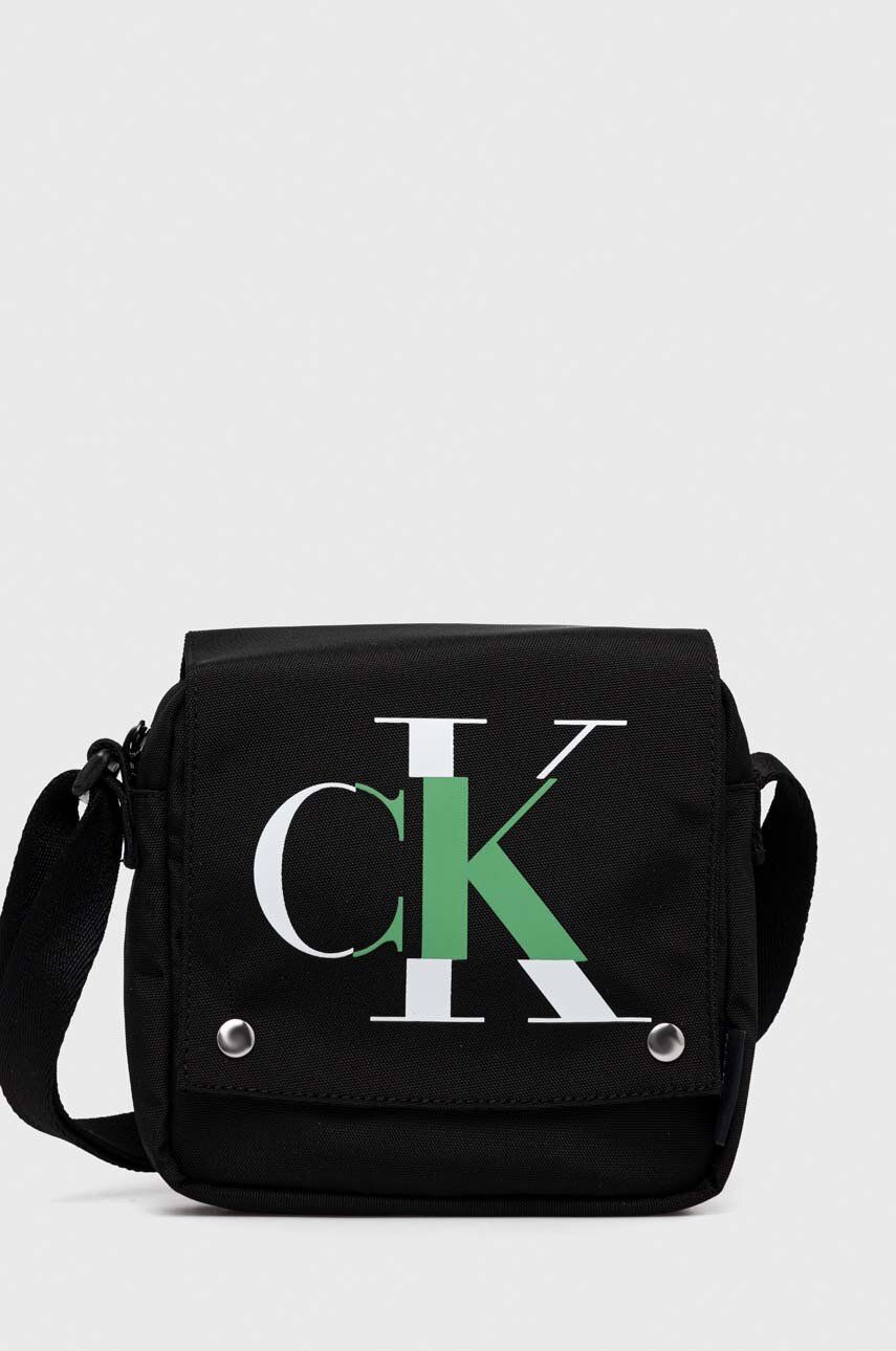 Levně Dětská kabelka Calvin Klein Jeans černá barva