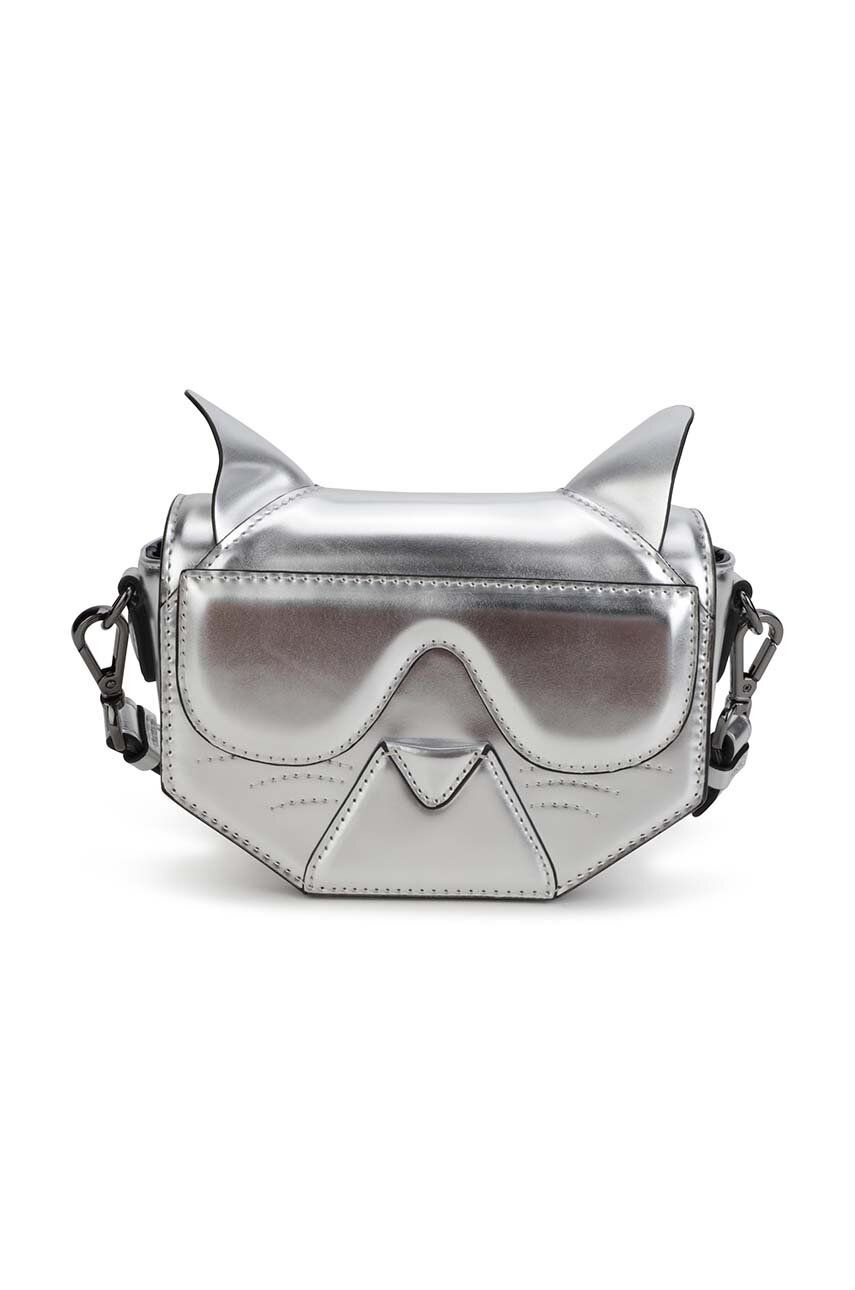 Dětská kabelka Karl Lagerfeld šedá barva - šedá -  Hlavní materiál: 100 % Polyuretan Podší