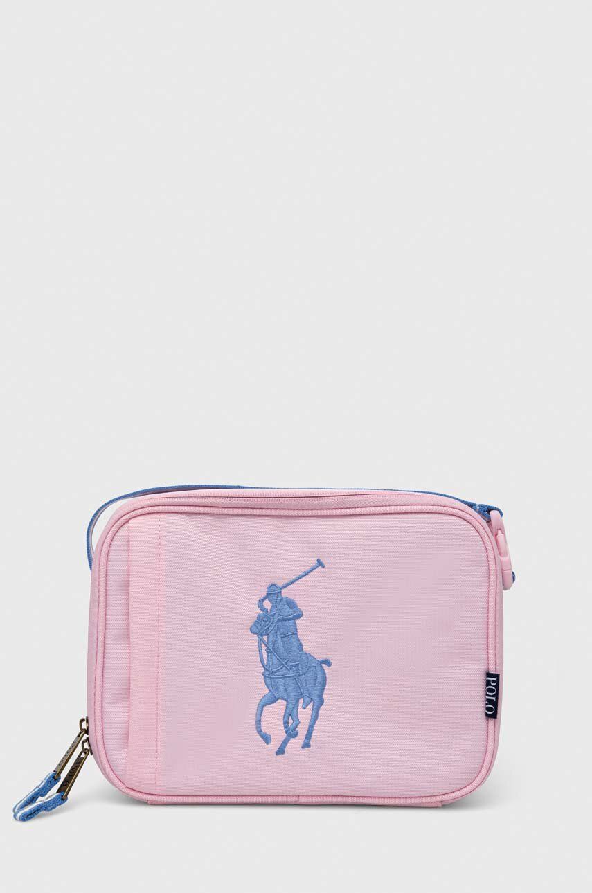 Dětská taška na oběd Polo Ralph Lauren růžová barva