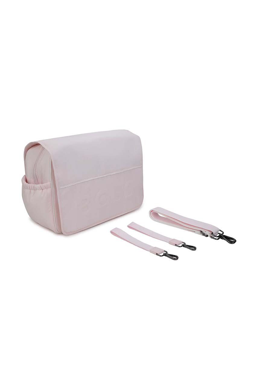 Přebalovací taška na kočárek BOSS růžová barva - růžová -  Textilní materiál