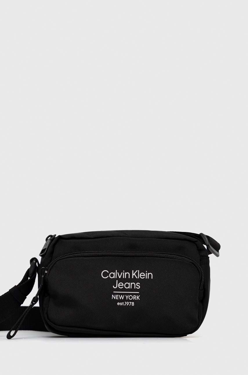 

Чанта през рамо Calvin Klein Jeans в черно, Черен