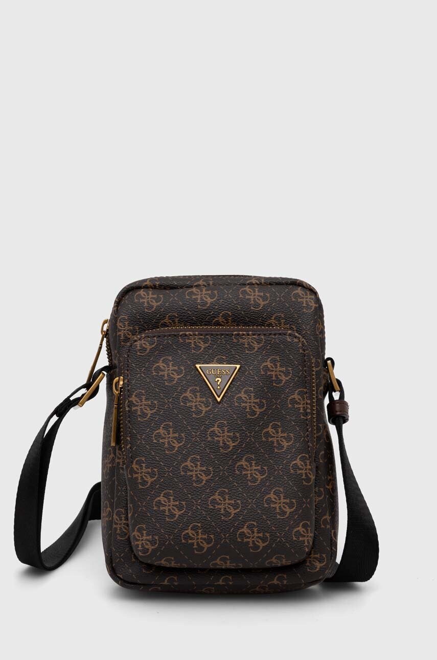 Levně Ledvinka Guess VEZZOLA černá barva, HMEVZL P3163, P3163