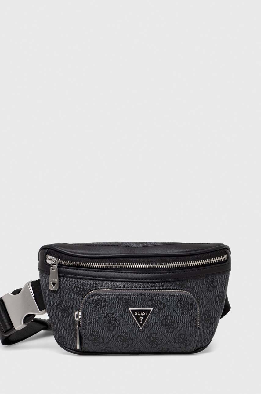 Levně Ledvinka Guess VEZZOLA šedá barva, HMEVZL P3231
