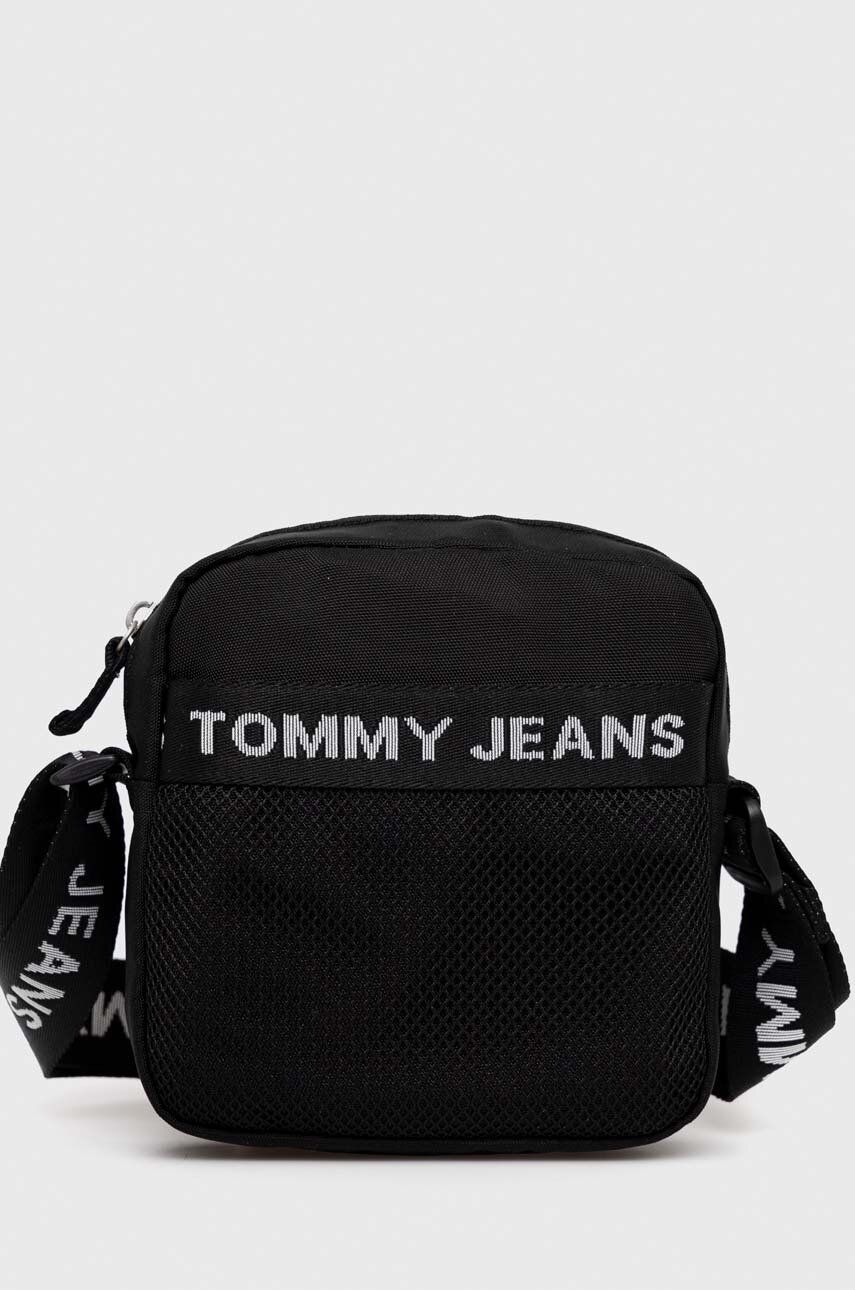 Ledvinka Tommy Jeans černá barva.
