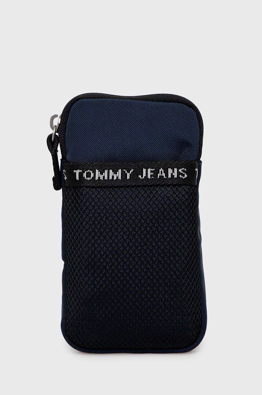 Obal na telefón Tommy Jeans tmavomodrá barva - námořnická modř -  100 % Polyester