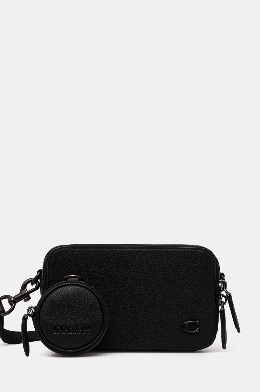 Coach borseta de piele Charter Slim Crossbody culoarea negru