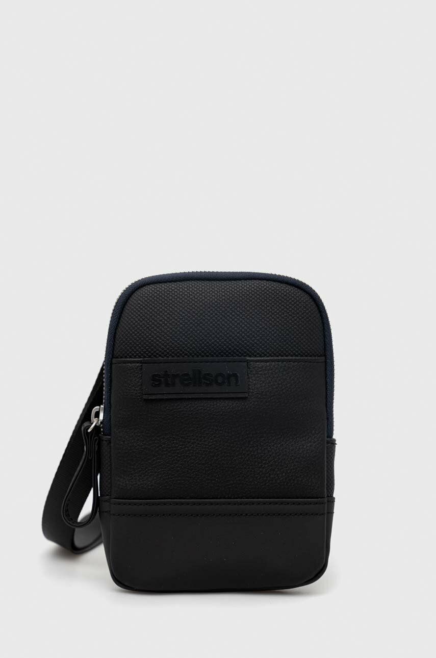 Ledvinka Strellson černá barva - černá -  Polyester