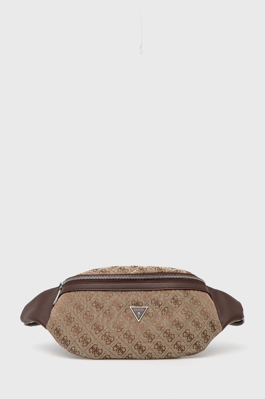 

Сумка на пояс Guess цвет коричневый