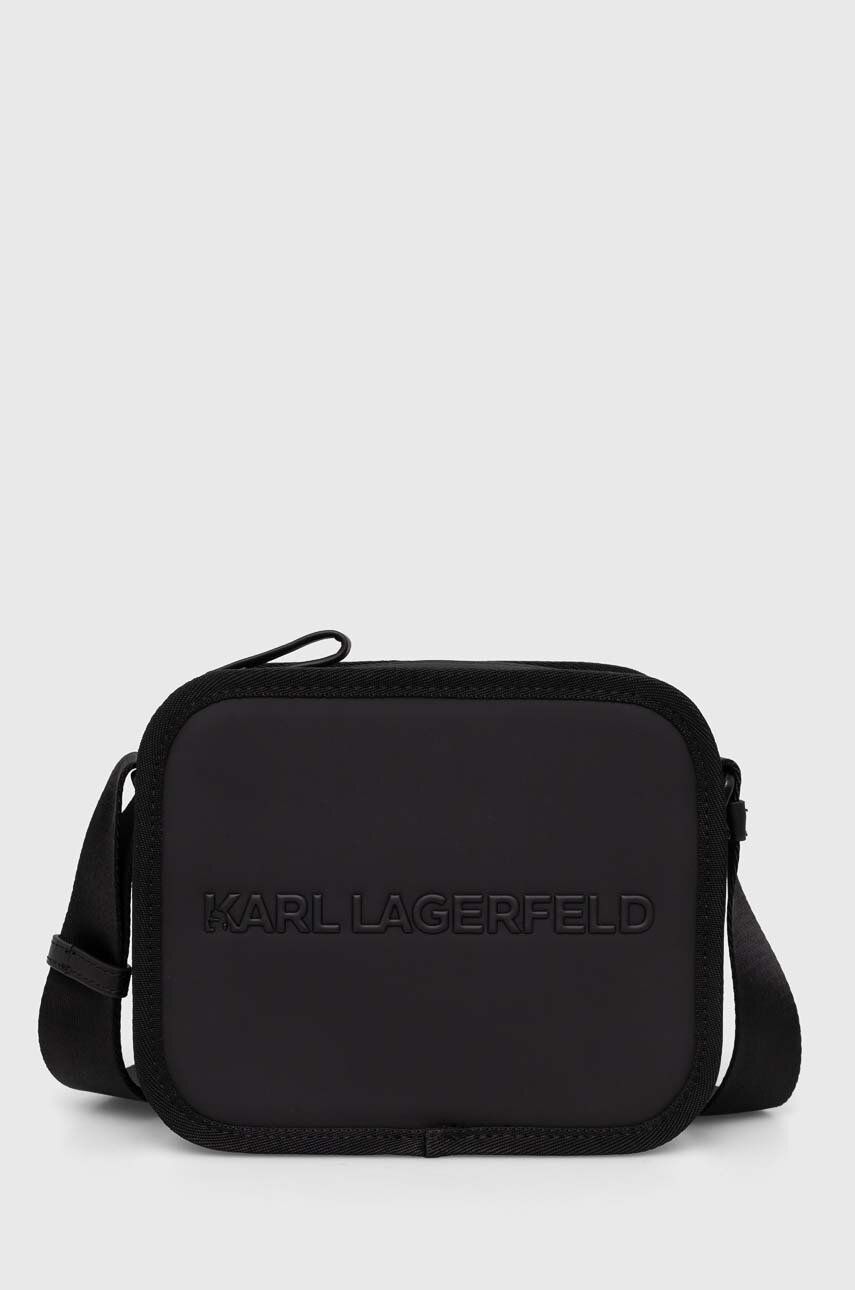 Levně Ledvinka Karl Lagerfeld černá barva