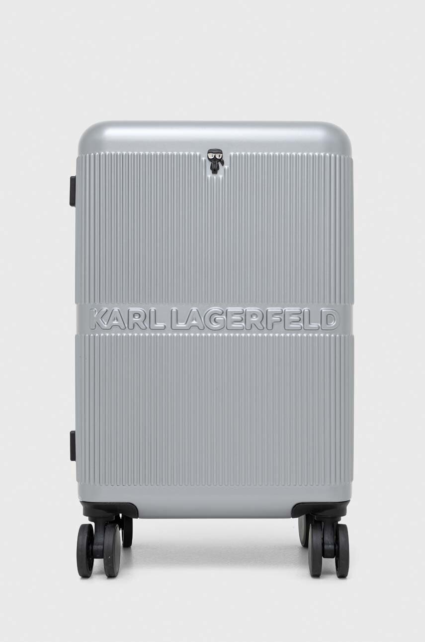 

Куфар Karl Lagerfeld в сиво, Сив