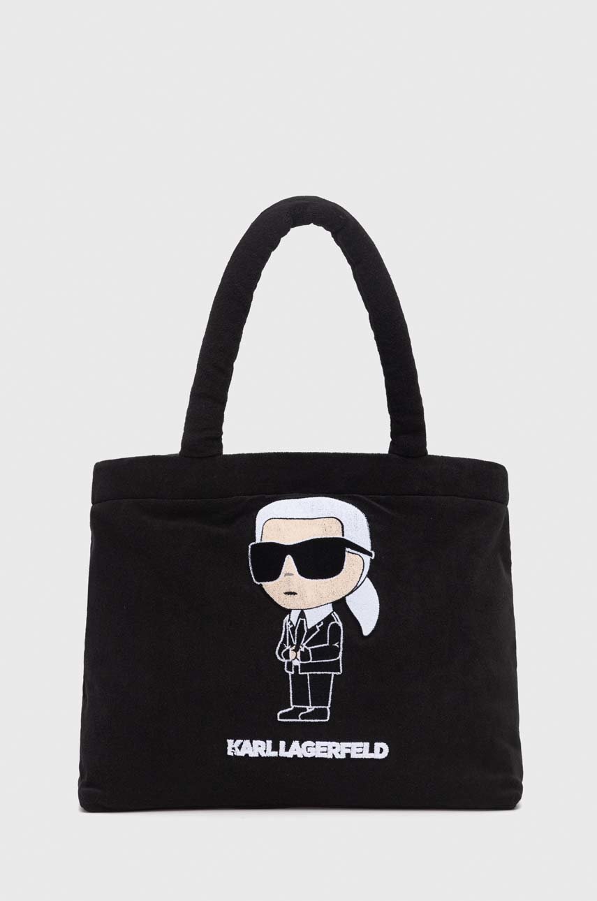 Karl Lagerfeld poseta culoarea negru