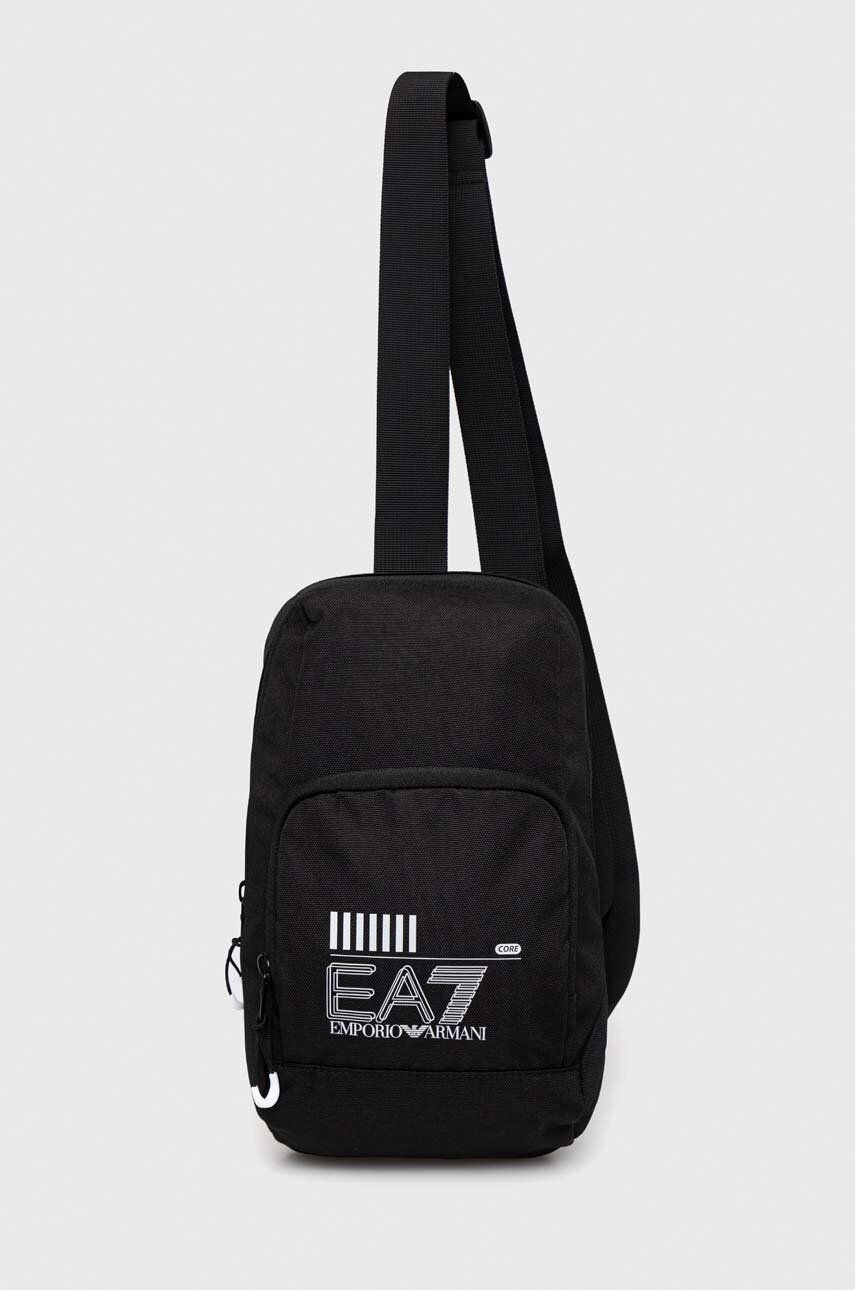 EA7 Emporio Armani borseta culoarea negru Accesorii imagine noua 2022