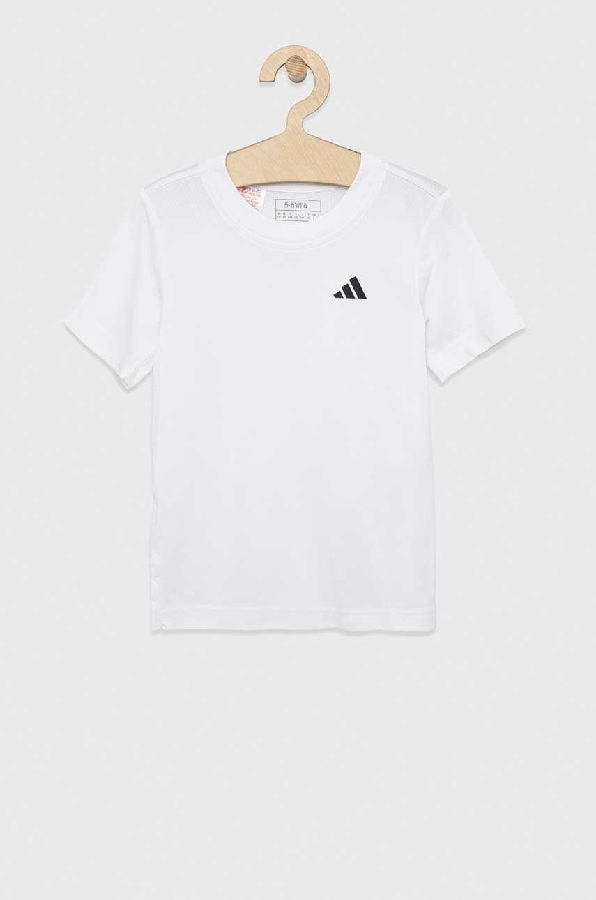 

Детска тениска adidas Performance в бяло с изчистен дизайн, Бял
