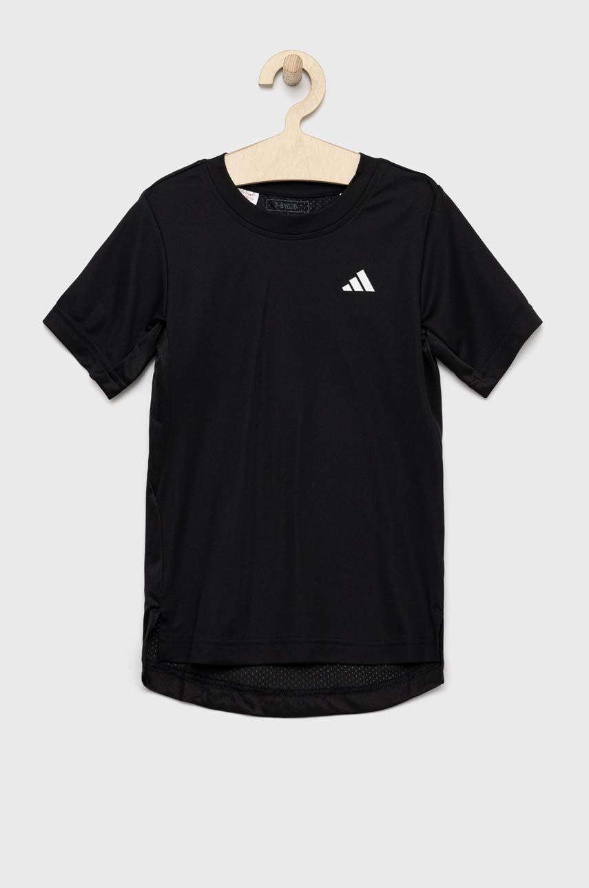 Dětské tričko adidas Performance černá barva - černá -  100 % Recyklovaný polyester