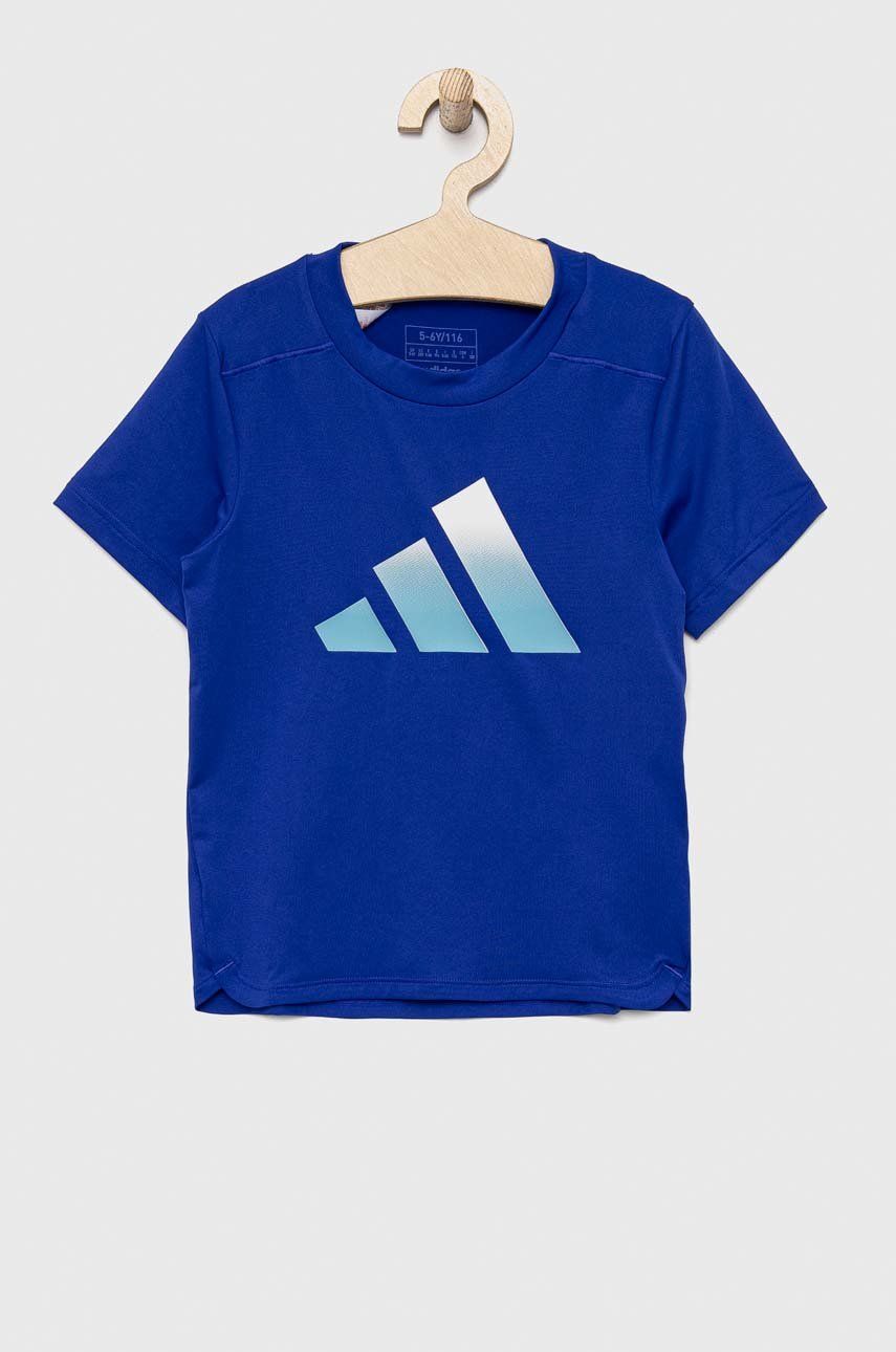 Adidas tricou copii B TI TEE culoarea albastru marin, cu imprimeu
