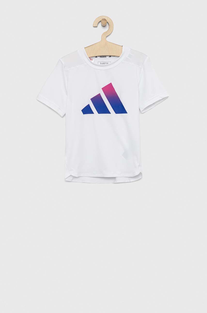 Dětské tričko adidas B TI TEE bílá barva, s potiskem