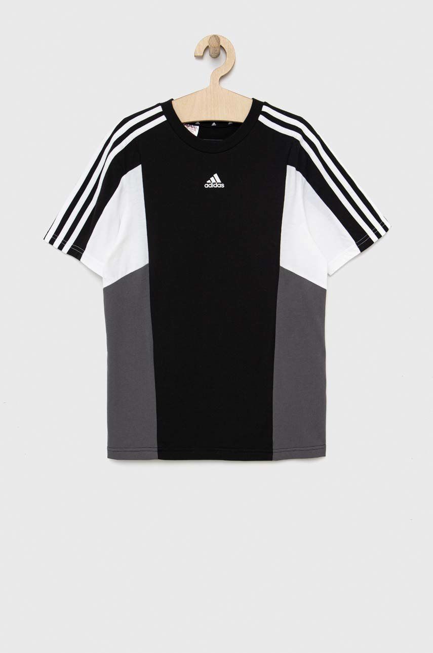 Adidas tricou de bumbac pentru copii U 3S CB TEE culoarea negru, modelator