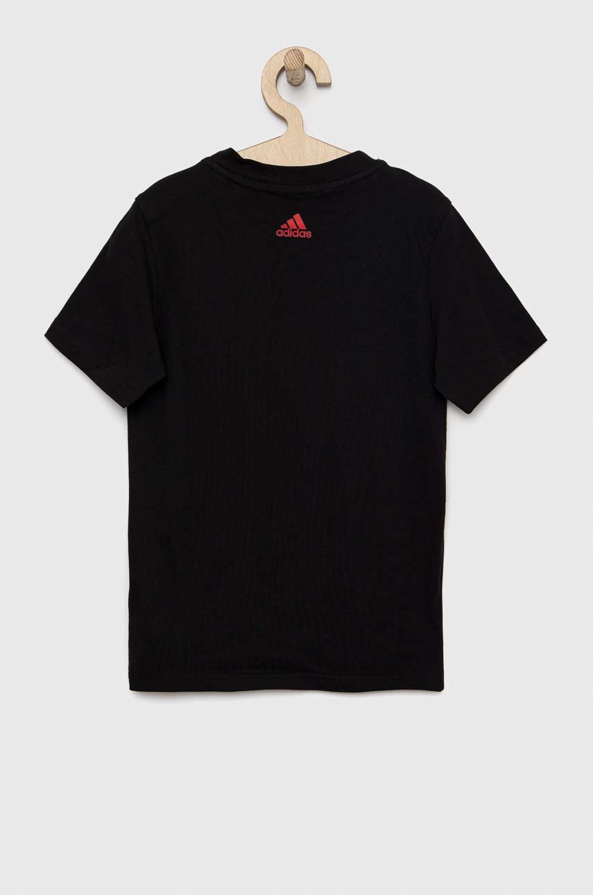 Adidas Tricou De Bumbac Pentru Copii U BL 2 TEE Culoarea Negru, Cu Imprimeu